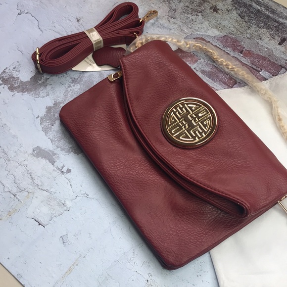 Brand New Purse With Pockets Zip Closures Chain/Strap Crossbody Clutch Shoulder - Picture 2 of 10